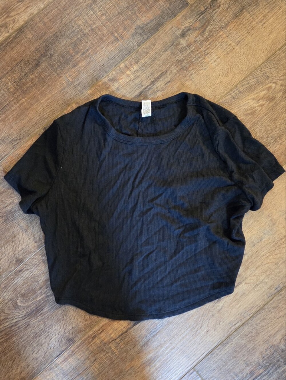 Target All In Motion Ribbed Crop Top In Black Size Medium